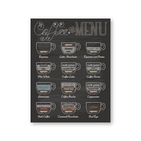 アートポスター モノクロシリーズ コーヒーメニュー   デザインNO-1