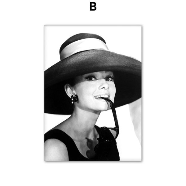 アートポスター オードリーヘップバーン モノクロ写真シリーズ