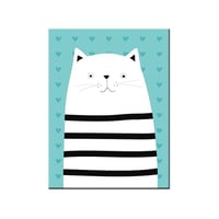アートポスター 動物イラストシリーズ 猫 デザインNO-3