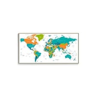 アートポスター 世界地図 シリーズ デザインNO-5