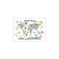 アートポスター 世界地図 シリーズ デザインNO-1
