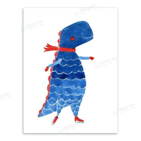 アートポスター 北欧 可愛い動物シリーズ 恐竜