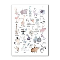 アートポスター 動物イラストシリーズ アルファベット デザインNO-1