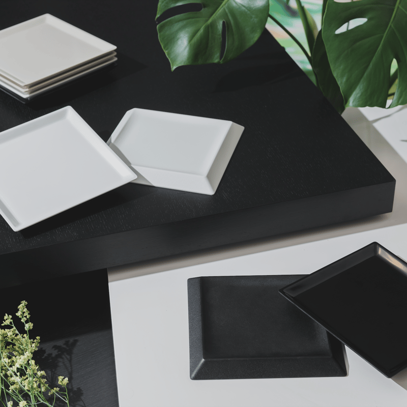 canowa スクエアリバーシブルプレート S 190 ブラック | canowa offic