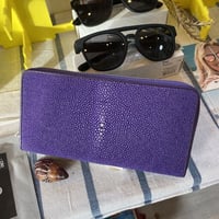 ガルーシャ　エイ皮　長財布　パープル　紫　新品 ガルーシャ エイ皮 長財布 パープル 紫 新品 スティングレイ