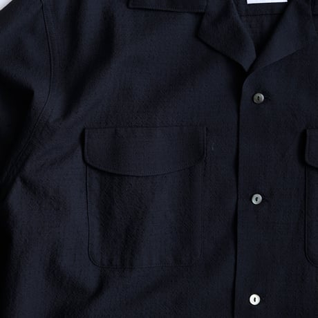 Sheer Wool Open Collar Shirt "Robin"