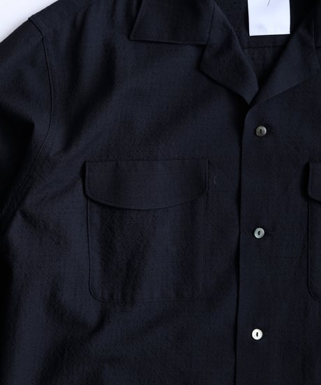 Sheer Wool Open Collar Shirt "Robin"