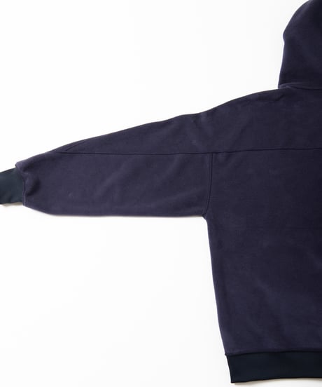 REVERSIBLE SWEAT ZIP HOODIE (D.NAVY)
