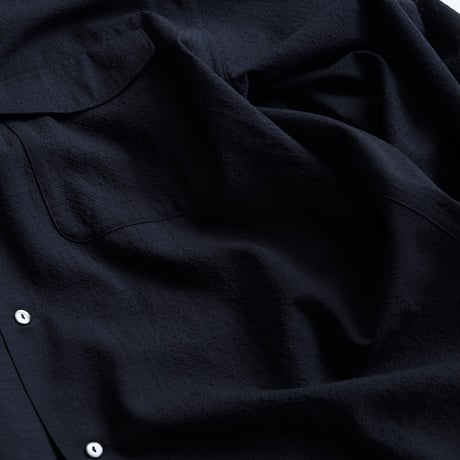 Sheer Wool Open Collar Shirt "Robin"