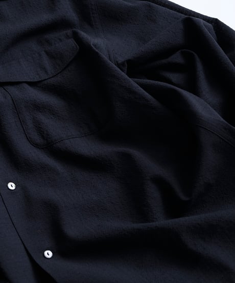 Sheer Wool Open Collar Shirt "Robin"