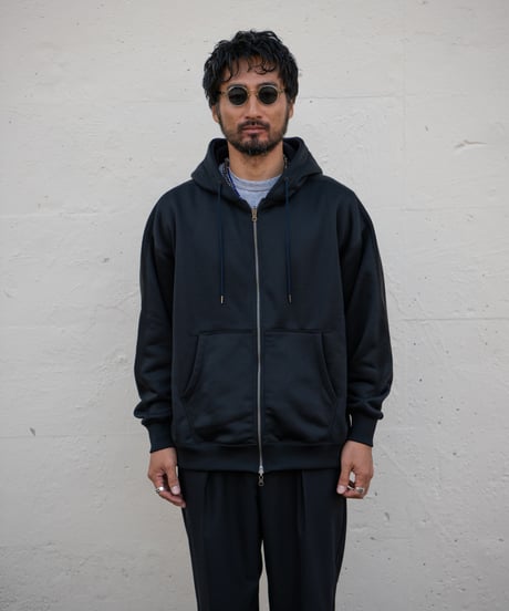 REVERSIBLE SWEAT ZIP HOODIE (D.NAVY)