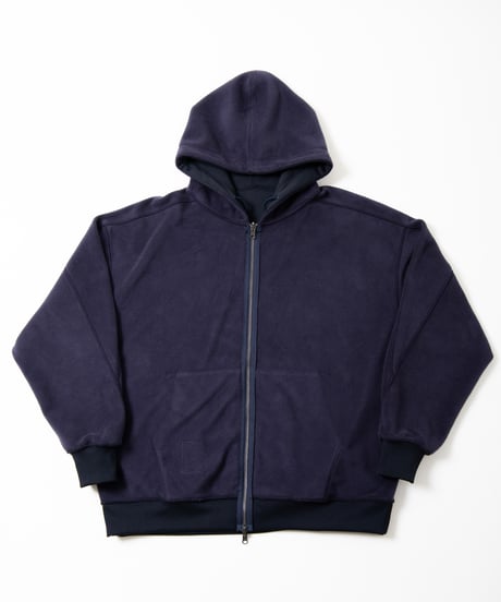 REVERSIBLE SWEAT ZIP HOODIE (D.NAVY)