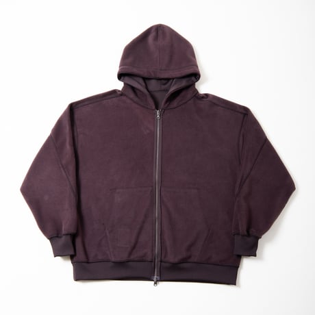 REVERSIBLE SWEAT ZIP HOODIE (D.BROWN)