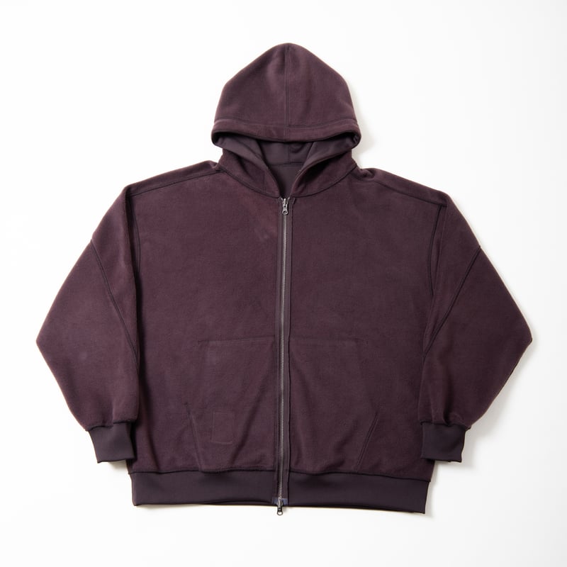 REVERSIBLE SWEAT ZIP HOODIE (D.BROWN) | sakuand