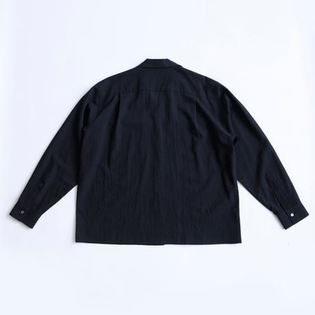 Sheer Wool Open Collar Shirt "Robin"