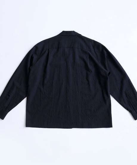 Sheer Wool Open Collar Shirt "Robin"