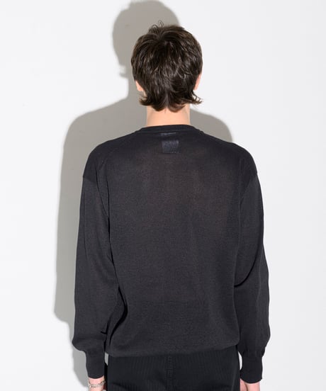 Sheer Washi Crew Neck Knit "Dennis"