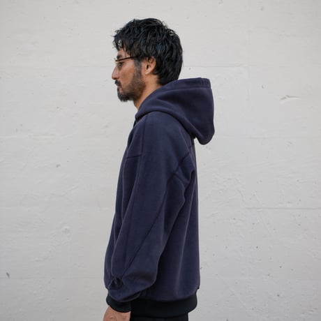 REVERSIBLE SWEAT ZIP HOODIE (D.NAVY)