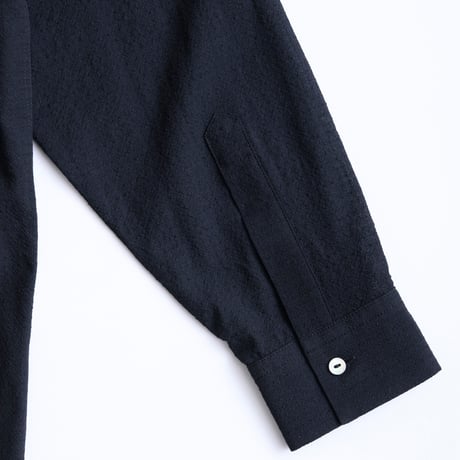 Sheer Wool Open Collar Shirt "Robin"