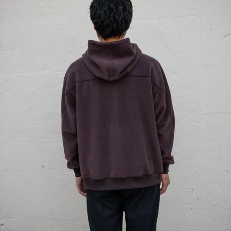 REVERSIBLE SWEAT ZIP HOODIE (D.BROWN)