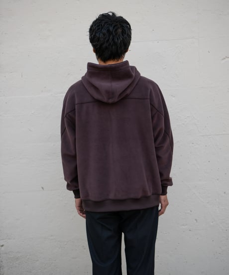 REVERSIBLE SWEAT ZIP HOODIE (D.BROWN)