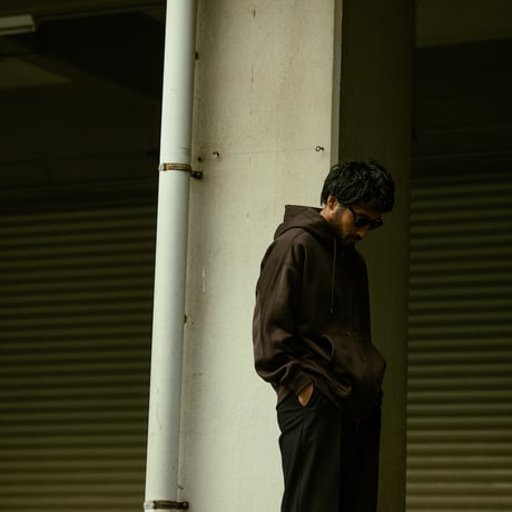 REVERSIBLE SWEAT ZIP HOODIE (D.BROWN)