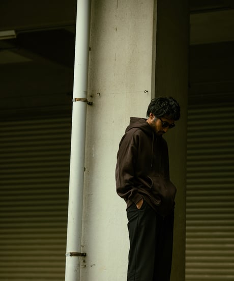 REVERSIBLE SWEAT ZIP HOODIE (D.BROWN)