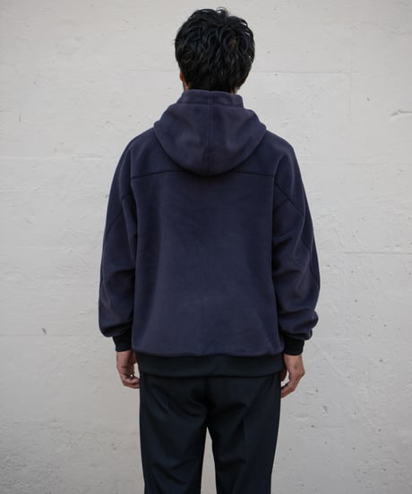 REVERSIBLE SWEAT ZIP HOODIE (D.NAVY)