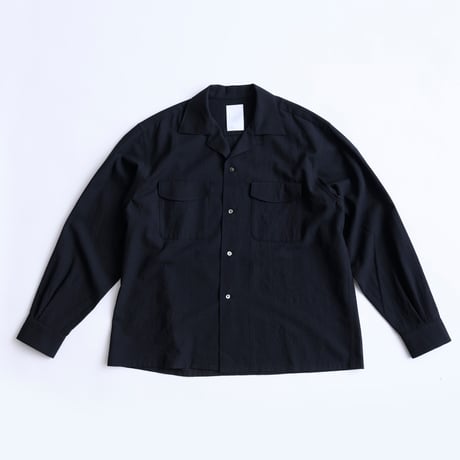Sheer Wool Open Collar Shirt "Robin"