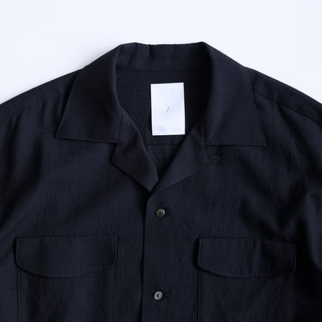 Sheer Wool Open Collar Shirt "Robin"