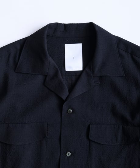 Sheer Wool Open Collar Shirt "Robin"