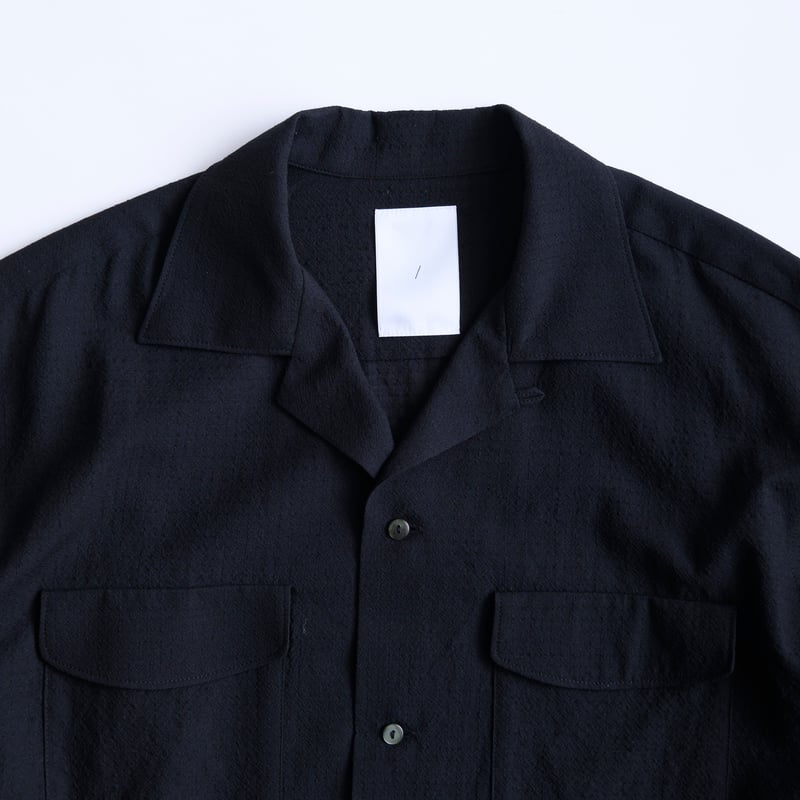 トップス and* Sheer Wool Open Collar Shirt 3 Sheer Wool Open Collar Shirt 