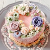 ボタニカルデザイン餡フラワーケーキ