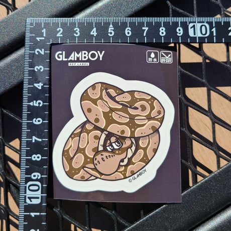 GLAMBOYステッカー　ボールパイソン