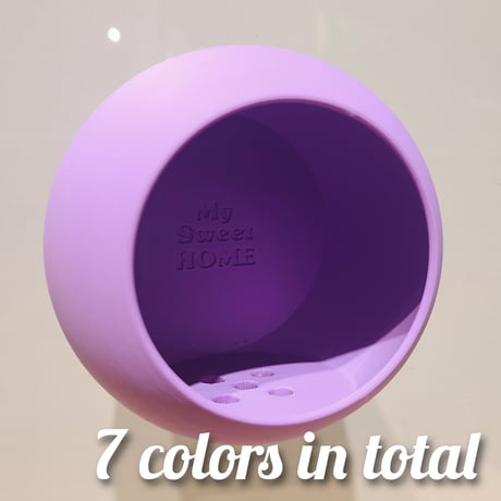 爬虫類シェルター 345 白マット×黒、ブルーとピンク、赤いヒトデ