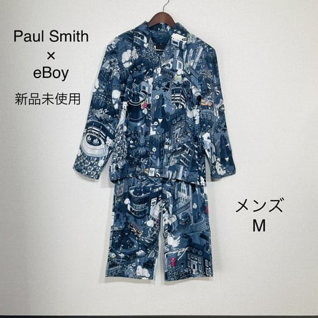Paul Smith × eBoy  コラボ　メンズ　ルームウェア　パジャマ　ネイビー系 希少.