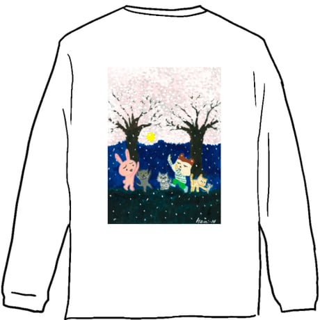 【限定販売！】　猫✖️しあわせうさぎのバッチ付き！　　　　｢遠山のねこさんたち｣　ロングスリーブVer