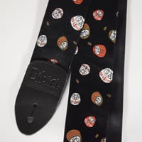 帆布ギターストラップ【だるま】京都金襴　和柄 | Handmade Japanese Guitar Strap