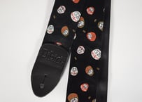 和柄　ギターストラップ　金襴　だるま | Handmade Japanese Guitar Strap