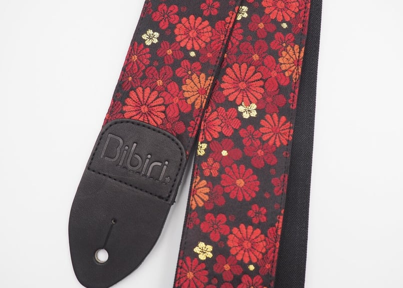 赤い唇モチーフのストラップ 楽天市場】和風 花鳥風月 雅 桜 梅 蝶々 波 ギターストラップ ベース