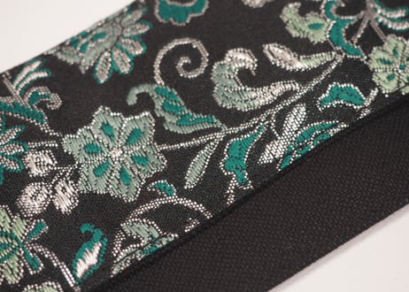 和柄　ギターストラップ　金襴　ロココ調 | Handmade Japanese Guitar Strap