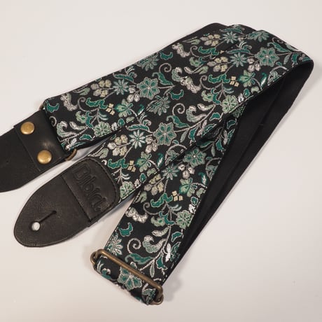 帆布ギターストラップ【ロココ調】京都金襴　和柄 | Handmade Japanese Guitar Strap