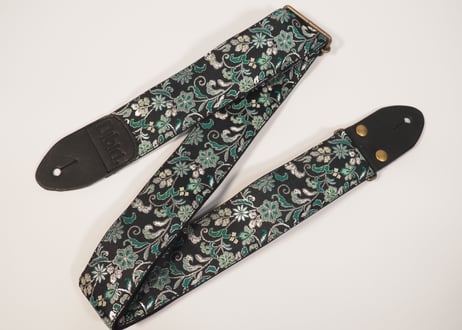 和柄　ギターストラップ　金襴　ロココ調 | Handmade Japanese Guitar Strap