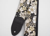和柄　ギターストラッ　金襴　モダン梅 | Handmade Japanese Guitar Strap