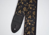 和柄　ギターストラップ　金襴　蔦 | Handmade Japanese Guitar Strap