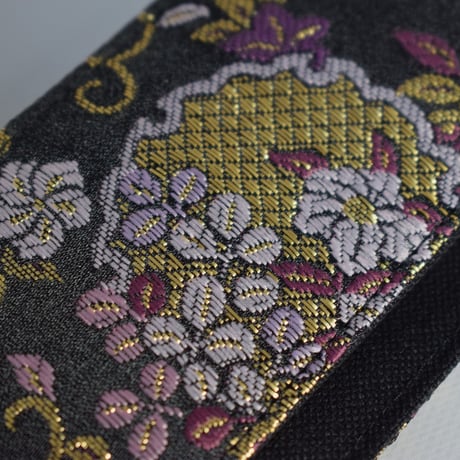帆布ギターストラップ【和ブーケ】京都金襴　和柄 | Handmade Japanese Guitar Strap