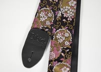 和柄　ギターストラップ　金襴　和ブーケ | Handmade Japanese Guitar Strap