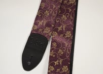 和柄　ギターストラップ　金襴　蔦 | Handmade Japanese Guitar Strap