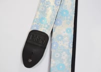 和柄　ギターストラップ　金襴　菊吹雪 | Handmade Japanese Guitar Strap