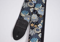 和柄　ギターストラップ　金襴　菊文様 | Handmade Japanese Guitar Strap